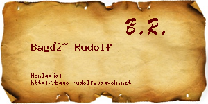 Bagó Rudolf névjegykártya
