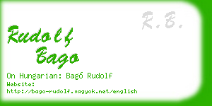 rudolf bago business card